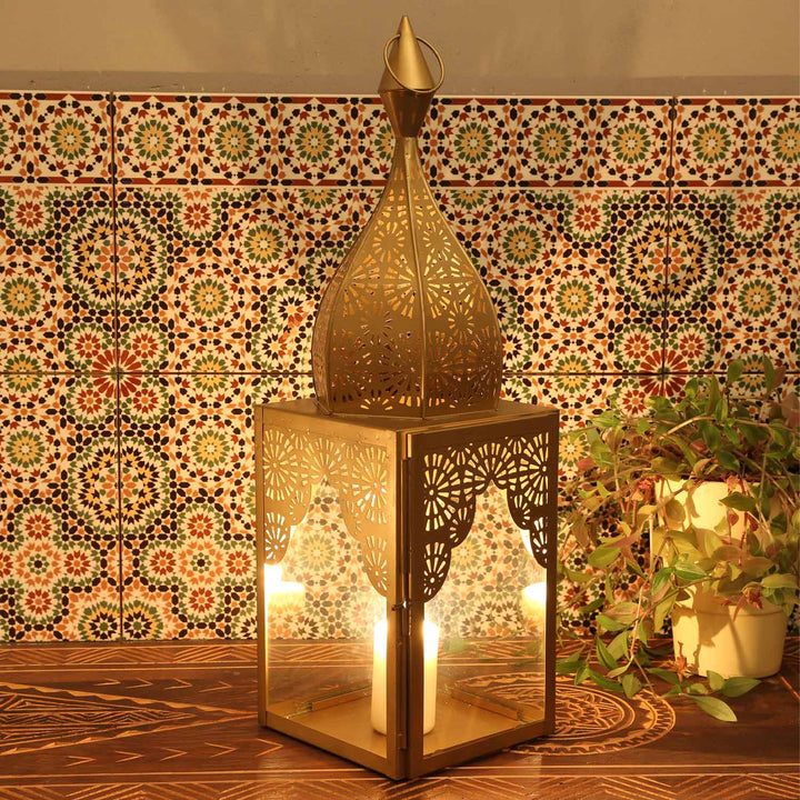 Orientalisches Windlicht Modena Gold L