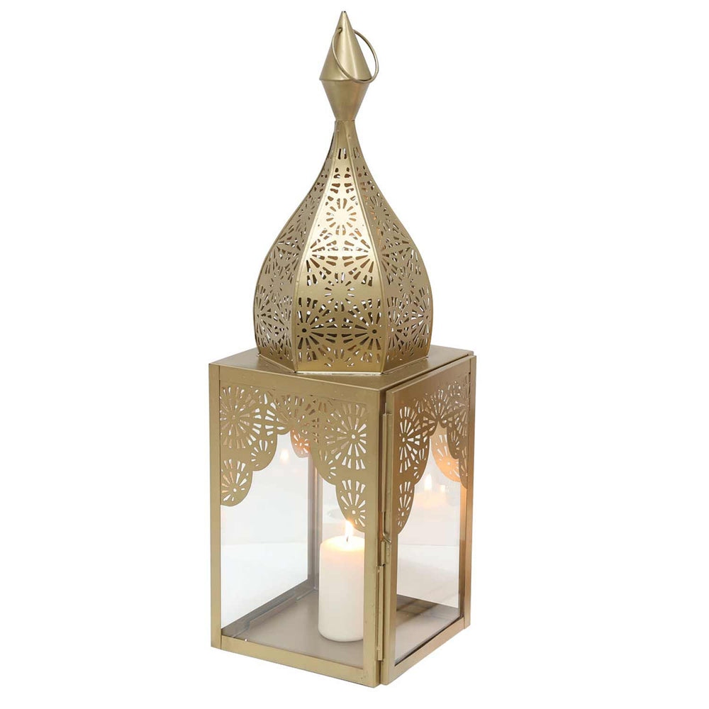 Lanterne Dorée Arabe Modèle EMIRATS | Design Ajouré pour Bougies Lanterne Dorée Arabe Modèle EMIRATS | Design Ajouré pour Bougies