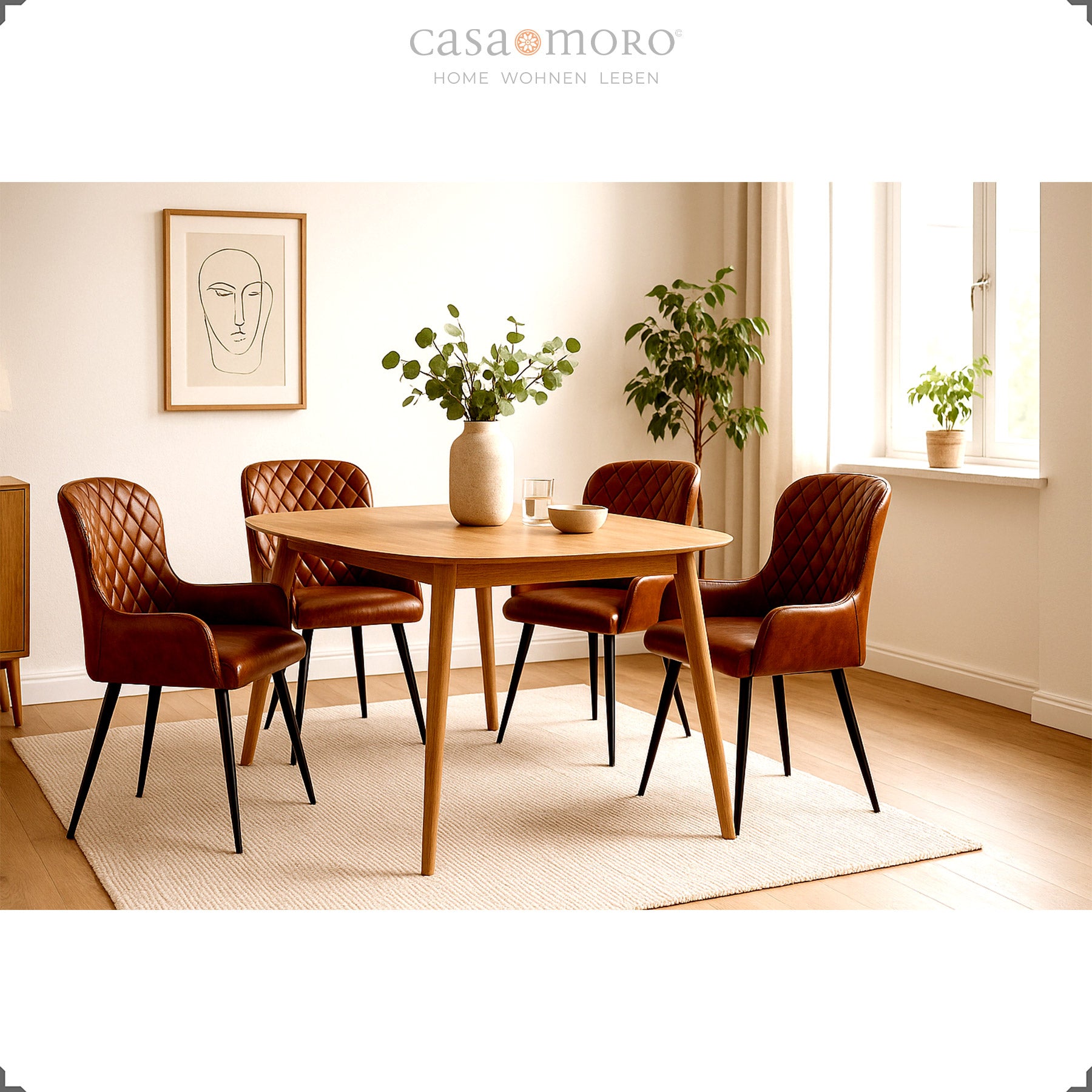 Chaise De Salle à Manger Simple Zarah - Marron Clair - 9