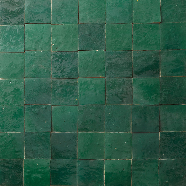 Carrelage cellulaire vert foncé